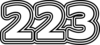 223 — изображение числа двести двадцать три (картинка 7)