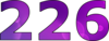 226 — изображение числа двести двадцать шесть (картинка 2)