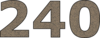 240 — изображение числа двести сорок (картинка 2)