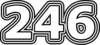 246 — изображение числа двести сорок шесть (картинка 7)