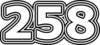 258 — изображение числа двести пятьдесят восемь (картинка 7)