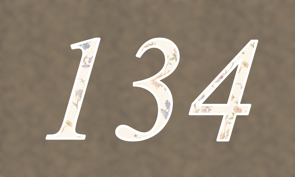 Цифра 134. 134 Число. СТО тридцать четыре.
