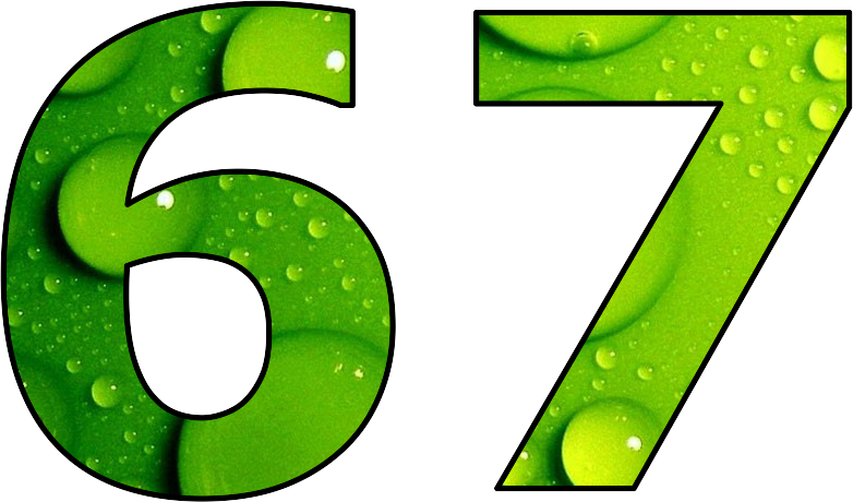 Цифра 67. Красивые цифры зеленые. Цветные цифры. Цифра 6 зеленая.