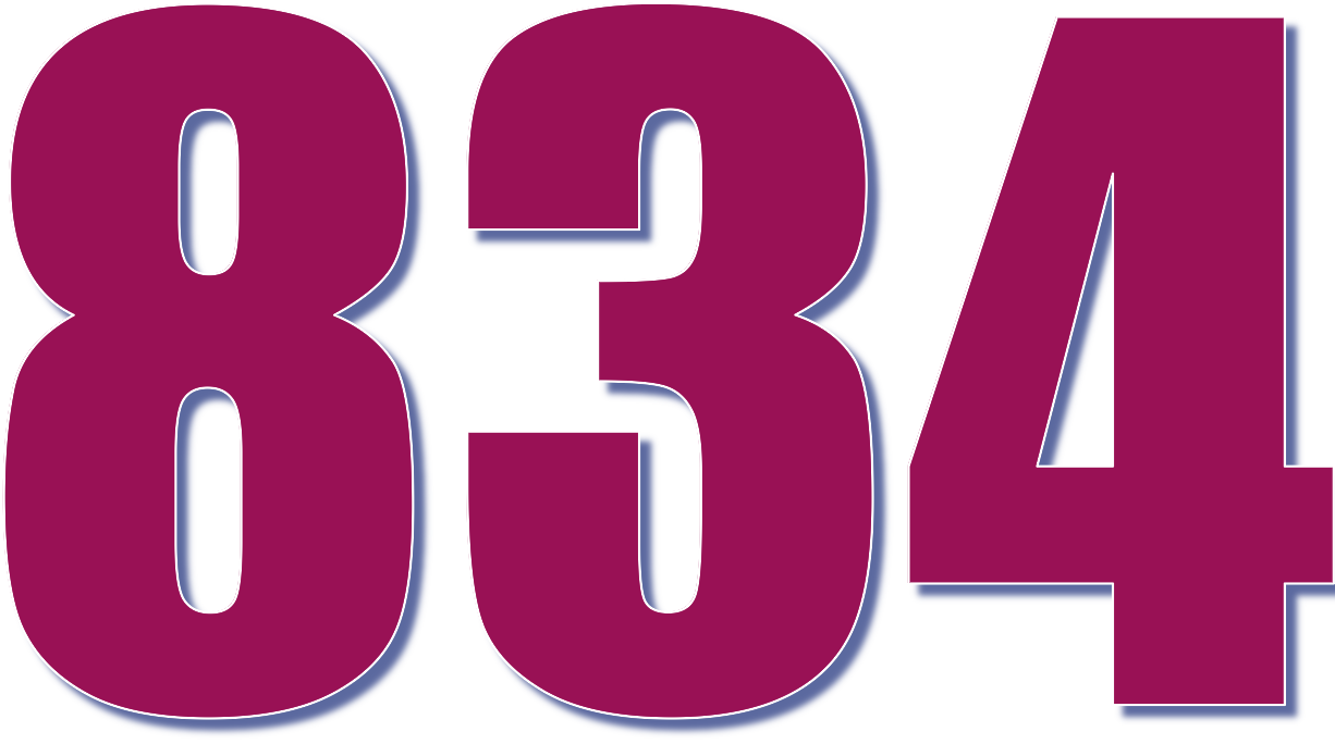 834 — восемьсот тридцать четыре натуральное четное число в ряду