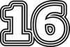 16 — изображение числа шестнадцать (картинка 7)