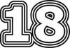18 — изображение числа восемнадцать (картинка 7)