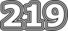 219 — изображение числа двести девятнадцать (картинка 7)
