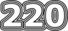 220 — изображение числа двести двадцать (картинка 7)