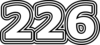 226 — изображение числа двести двадцать шесть (картинка 7)