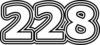 228 — изображение числа двести двадцать восемь (картинка 7)