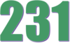 231 — изображение числа двести тридцать один (картинка 3)