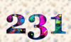 231 — изображение числа двести тридцать один (картинка 5)