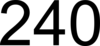 240 — изображение числа двести сорок (картинка 1)