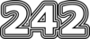 242 — изображение числа двести сорок два (картинка 7)