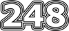 248 — изображение числа двести сорок восемь (картинка 7)
