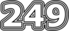 249 — изображение числа двести сорок девять (картинка 7)