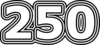 250 — изображение числа двести пятьдесят (картинка 7)