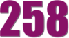258 — изображение числа двести пятьдесят восемь (картинка 3)