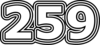 259 — изображение числа двести пятьдесят девять (картинка 7)