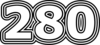 280 — изображение числа двести восемьдесят (картинка 7)