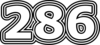 286 — изображение числа двести восемьдесят шесть (картинка 7)