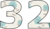 32 — изображение числа тридцать два (картинка 2)