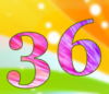 36 — изображение числа тридцать шесть (картинка 5)
