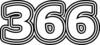 366 — изображение числа триста шестьдесят шесть (картинка 7)