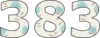 383 — изображение числа триста восемьдесят три (картинка 2)