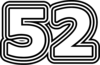 52 — изображение числа пятьдесят два (картинка 7)