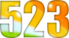 523 — изображение числа пятьсот двадцать три (картинка 6)