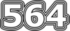 564 — изображение числа пятьсот шестьдесят четыре (картинка 7)
