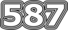 587 — изображение числа пятьсот восемьдесят семь (картинка 7)