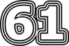 61 — изображение числа шестьдесят один (картинка 7)