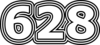 628 — изображение числа шестьсот двадцать восемь (картинка 7)