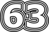63 — изображение числа шестьдесят три (картинка 7)