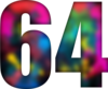 64 — изображение числа шестьдесят четыре (картинка 6)