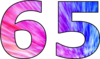 65 — изображение числа шестьдесят пять (картинка 2)