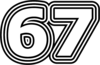67 — изображение числа шестьдесят семь (картинка 7)