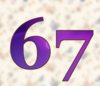 67 — изображение числа шестьдесят семь (картинка 5)
