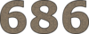 686 — изображение числа шестьсот восемьдесят шесть (картинка 2)