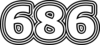 686 — изображение числа шестьсот восемьдесят шесть (картинка 7)