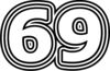 69 — изображение числа шестьдесят девять (картинка 7)