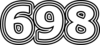 698 — изображение числа шестьсот девяносто восемь (картинка 7)