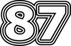 87 — изображение числа восемьдесят семь (картинка 7)