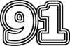 91 — изображение числа девяносто один (картинка 7)
